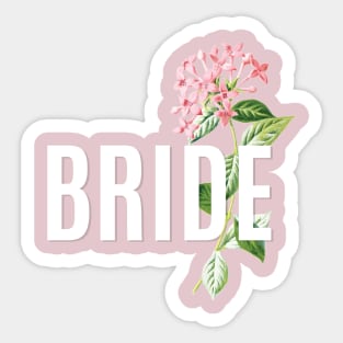 Bride with Pretty Flowers Sticker